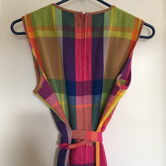 AMAZING COLORFUL PLAID PICNIC MAXI DRESS - Picture 3 of 4